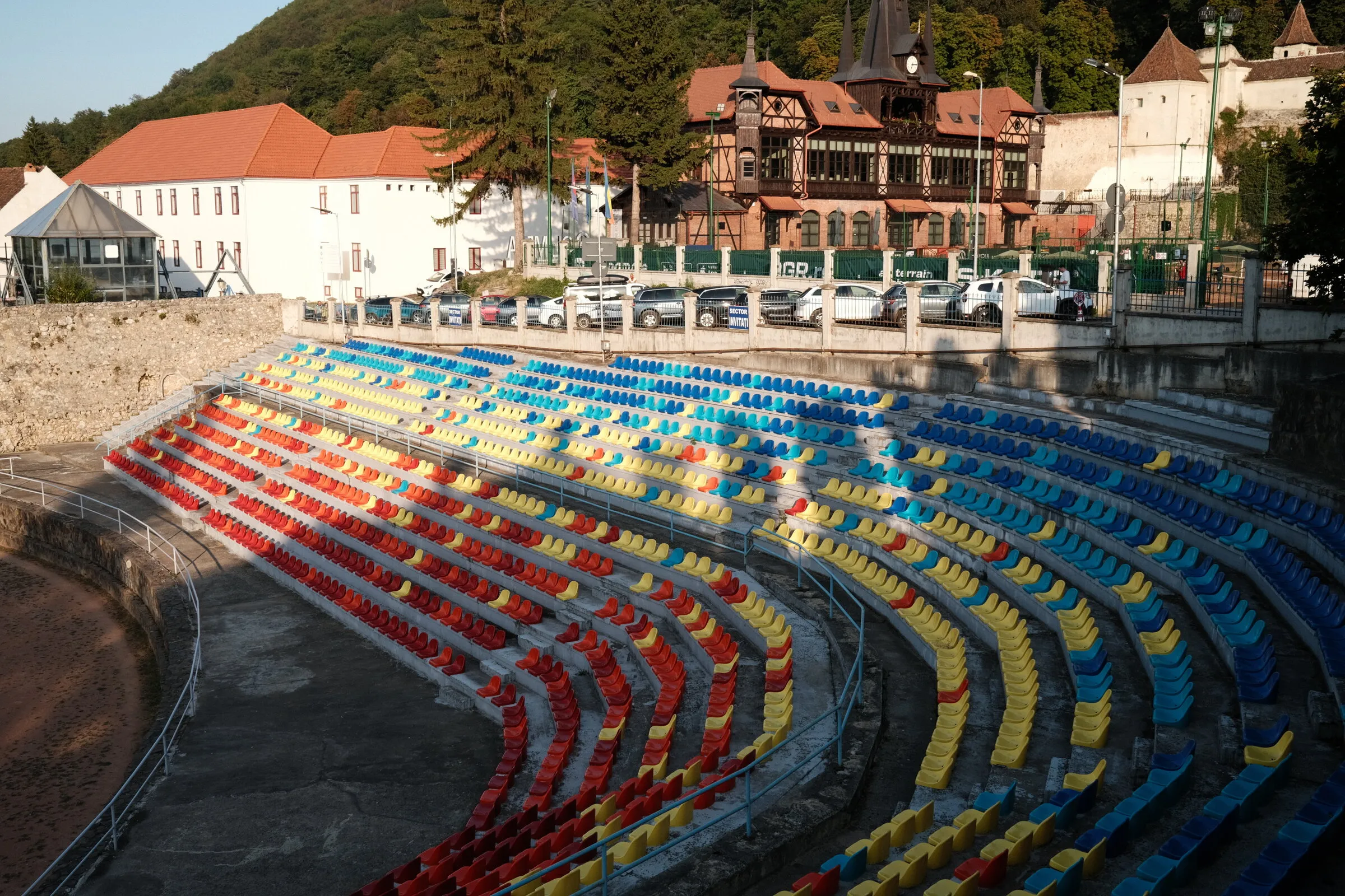 Tricolour stands · Romania
